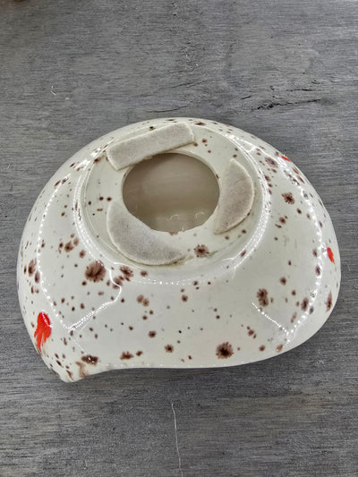 1970's Vintage Ceramic Amoeba Speckled Ash Tray