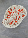 1970's Vintage Ceramic Amoeba Speckled Ash Tray