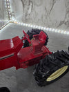 1970's Vintage International Pressed Steel Red Die Cast Row Crop Toy Tractor with Hay Wagon