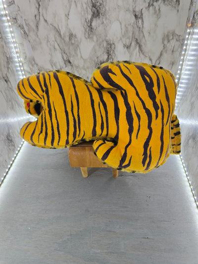 1970's  Vintage Toy Plush Stuffed Tiger with green eyes