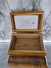 1940's Antique J.B.Deere Cedar Craft "Pins and Buttons" Wooden Souvenir  Box