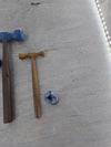 Vintage Childs Toy Wooden Tool set- Hammers and Screw Drivers