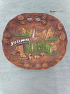 1960's Vintage Plastic  Wood Grained Yosemite National Park Collector Plate