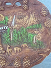 1960's Vintage Plastic  Wood Grained Yosemite National Park Collector Plate