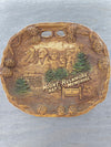 1960's Vintage Wood Grained Plastic Mount  Rushmore Souvenir Collector  Plate