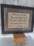 Vintage Framed Handmade Cross Stitch Artwork with lovely saying