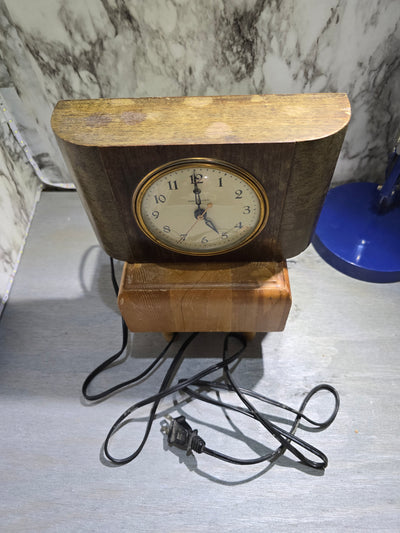 1936 Antique Rainbault Concord Mahogany Mantel Clock