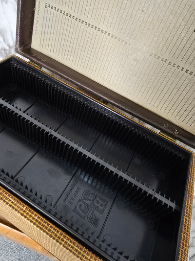 1950's Vintage B&J Unifile Double Sided 35mm Slide Storage Case.