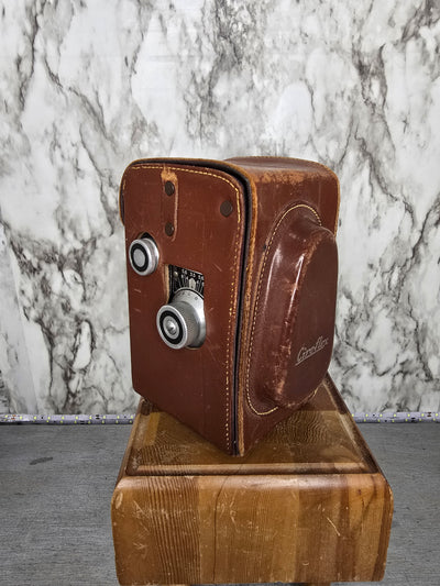 1940's Vintage Ciro-Flex Rapax Model E Twin Lense Reflex Camera with  leather case