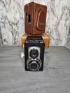 1940's Vintage Ciro-Flex Rapax Model E Twin Lense Reflex Camera with  leather case