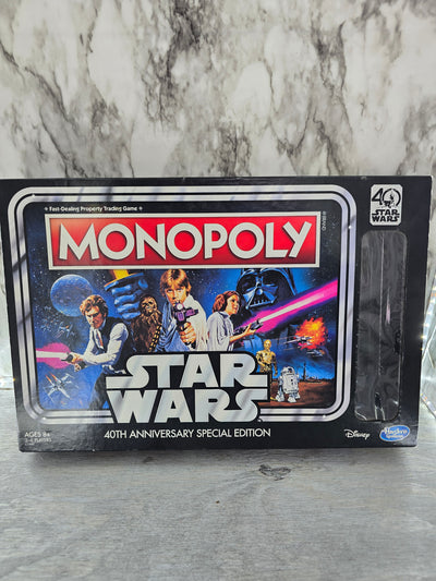 2016 Modern "Star Wars Monopoly" Board game -40th Anniversary Edition by Hasbro