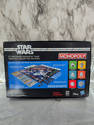 2016 Modern "Star Wars Monopoly" Board game -40th Anniversary Edition by Hasbro