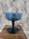 1980's  Richmond Blue Sherbert Dessert Glasses- set of 7
