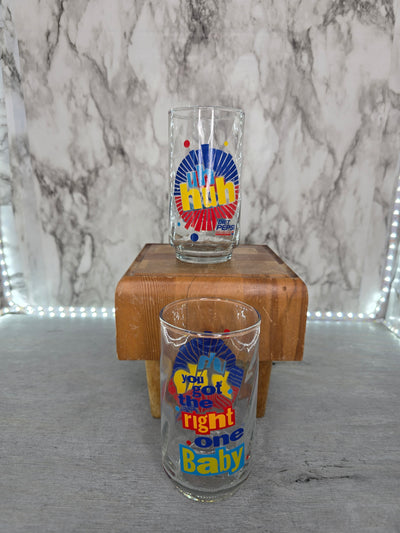 1990's Diet Pepsi "You got the Right One Baby" Glasses- set of two