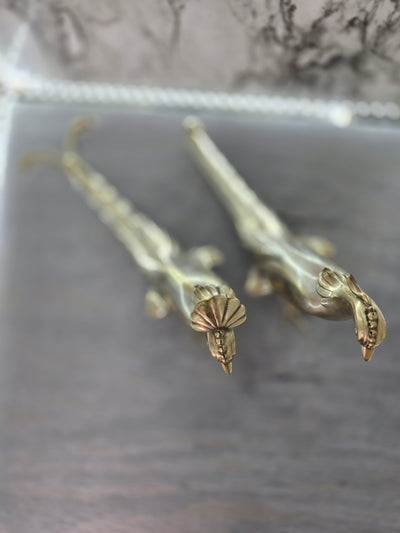 1950's  Silver Plated Metal Pheasant Bird Figurines-set of 2