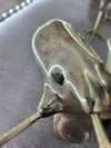 1950's  Silver Plated Metal Pheasant Bird Figurines-set of 2