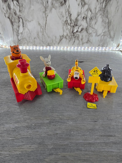 1980's Walt Disney Winnie The Pooh Battery Powered Train Set by Sears