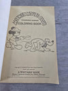 1970's Disney Mickey Mouse Club Coloring Book "Mouseketeer Mad cops" 36 pages