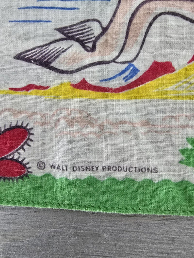 1960's Walt Disney Childs Handkerchief Mickey, Donald, Huey, Duey and Louie