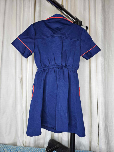 1970's Vintage MCM Child's Blue Polyester dress