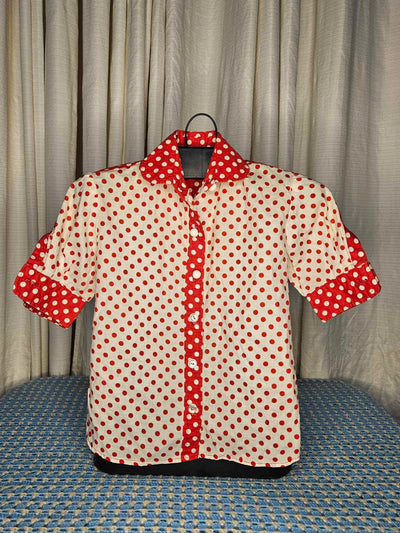 1970's Vintage MCM Pre-teen polka dotted shirt