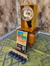 1959 Vintage MCM Brownie Starmatic Kodak with leather field case, Kodalite Midget Flasholder and box of Westinghouse Flash bulbs