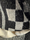 1980's Vintage Silver and Black Gull Wing sweater