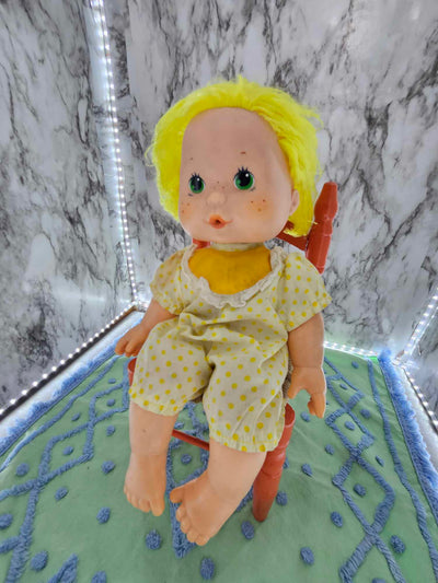 1982 Vintage Strawberry Shortcake Baby Lemon Meringue Blow Kiss baby Doll