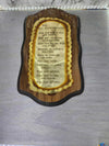 Vintage The Ten Commandments Brass Wood Wall Plaque by Homeco