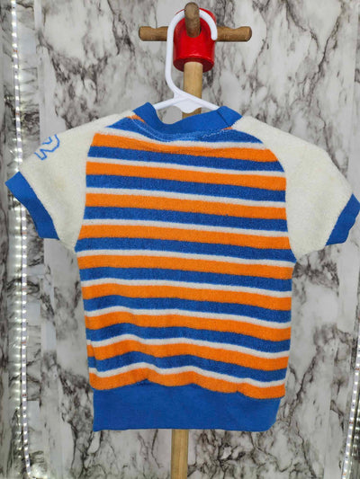 1970's Vintage MCM Childs Terry cloth V-necked shirt