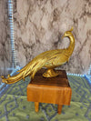 1960's Vintage MCM Syroco Gold Peacock Pheasant Figurine MCM Regency Sculpture