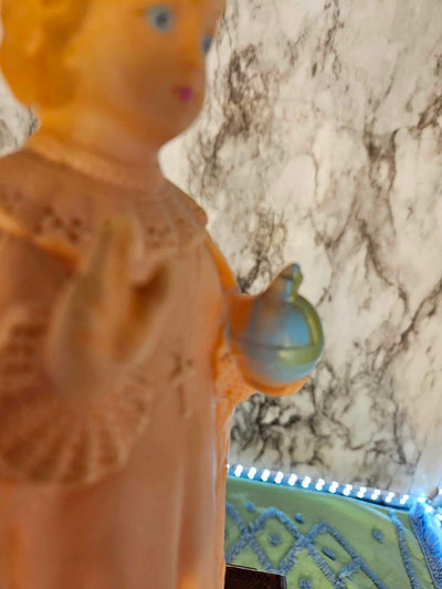 Vintage Infant of Prague Blow Mold Nan-San Baby Jesus Lighted Child Statue Lamp