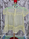 1960's Vintage MCM Yellow Sheer Nylon Chiffon child's party dress