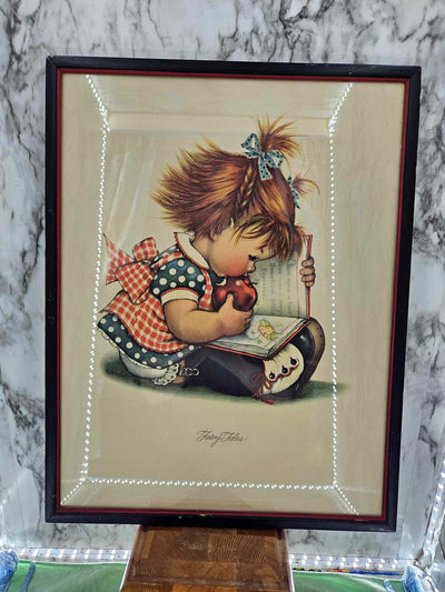 1950's Vintage MCM Charlot Byi framed print Fairy Tales