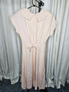 1980's Vintage Nina Piccalino Pink Summer dress with Collar