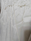 1960's Vintage high necked lace wedding dress with pearl accents