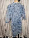 1980's Vintage Stone washed Denim zippered dress by RIO