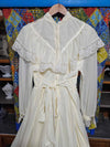 1970's MCM Prairie Style Wedding dress