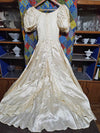 1980's Vintage gold toned satin wedding gown