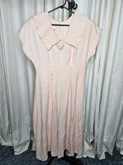 1980's Vintage Nina Piccalino Pink Summer dress with Collar