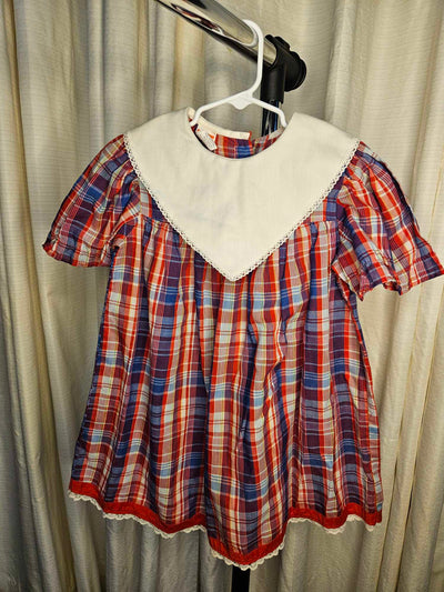 Vintage MCM Childs plaid dress JCPenney's