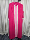 1970's Vintage MCM Vanity Fair zip up robe pink velour fleece housecoat with pockets