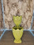 1930's Vintage MCM Art Deco Vases Frederickson Pottery sage green tulip shaped vase set of two