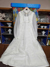 1960's Vintage white wedding gown with amazing detachable waterfall train