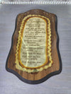 Vintage The Ten Commandments Brass Wood Wall Plaque by Homeco